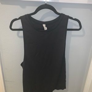 Black lululemon workout tank top.
